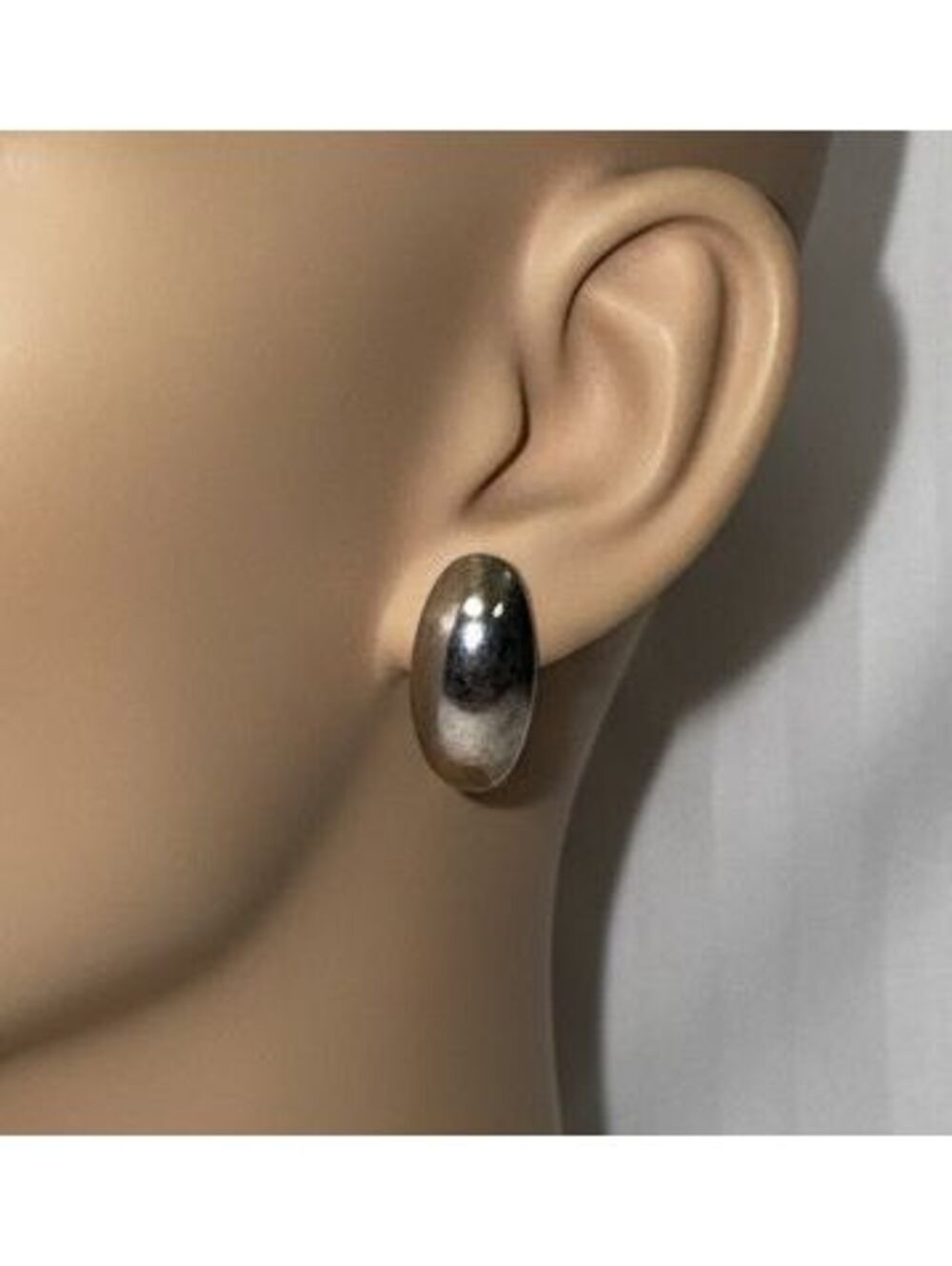 EARRINGS Vintage Silver-Tone Clip On/Post Earrings Set